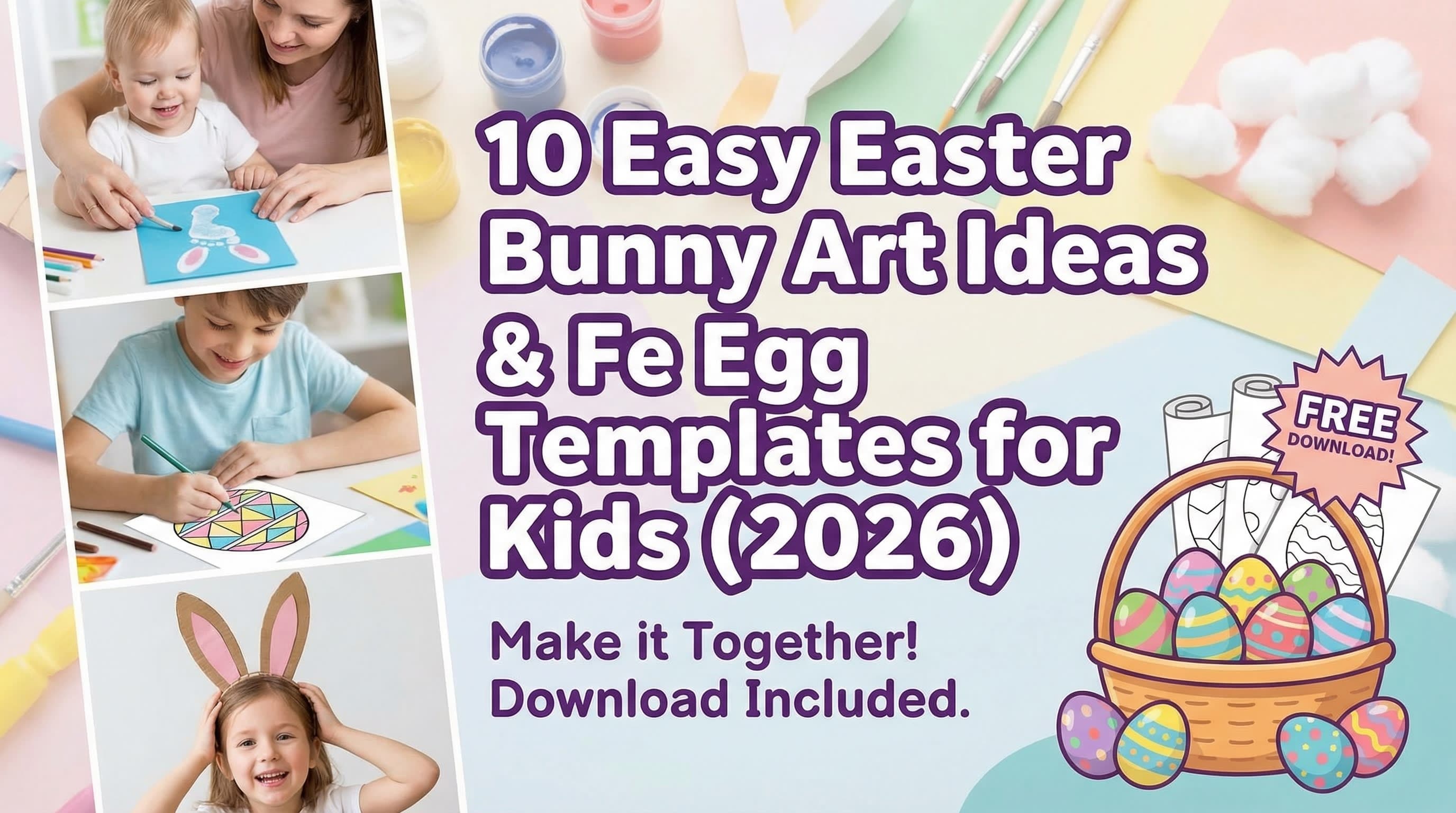10 Easy Easter Bunny Art Ideas & Free Egg Templates for Kids (2026)